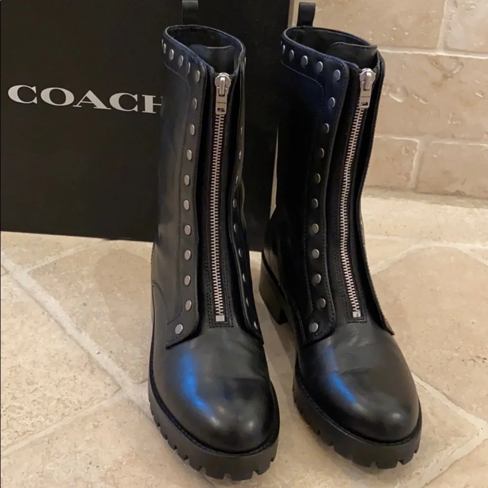 Coach Black Leather Women's Boots - Picture 6 of 6
